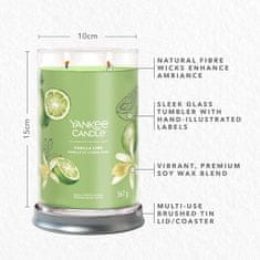 Yankee Candle Dišeča sveča Signature Tumbler v kozarcu velika Vanilla Lime 567g