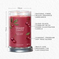 Yankee Candle Dišeča sveča Signature Tumbler v steklu velik Black Cherry 567 g