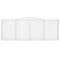 Vidaxl Obokane gabion košare 4 kosi 400x50x140/160 cm pocinkano železo