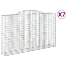 shumee Obokane gabion košare 7 kosov 300x50x180/200cm pocinkano železo