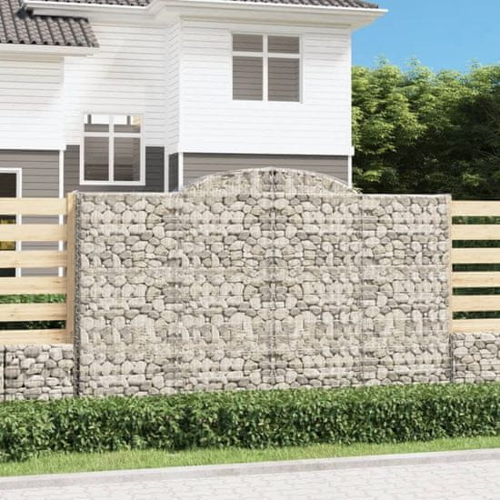 shumee Obokane gabion košare 7 kosov 300x50x180/200cm pocinkano železo