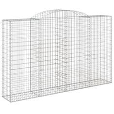 shumee Obokane gabion košare 7 kosov 300x50x180/200cm pocinkano železo