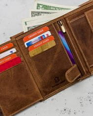 Always Wild Moška usnjena denarnica z zunanjim žepom za plačilo