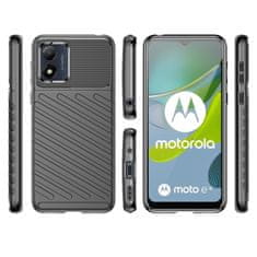 HURTEL OVITEK THUNDER CASE ZA MOTOROLA MOTO E13, SILIKONSKI, BLINDIRAN OVITEK, ČRN