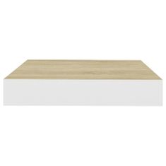 Vidaxl Stenske police 4 kosi barva hrasta in bela 23x23,5x3,8 cm MDF