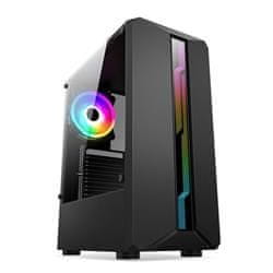 1stCool MiddleTower SHARK 1, ATX, USB3.0, RGB ventilator