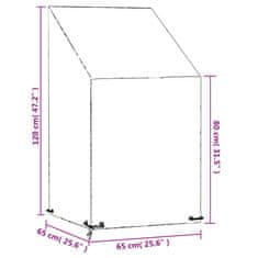 Vidaxl Prevleka za vrtne stole 8 obročkov 65x65x80/120 cm polietilen