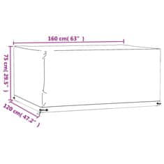 Vidaxl Prevleka za vrtno pohištvo 2 kosa 160x120x75 cm pravokotna