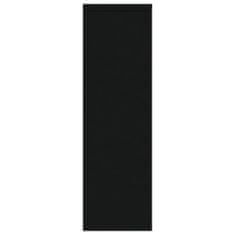 Vidaxl Stenska polica črna 85x16x52,5 cm inženirski les