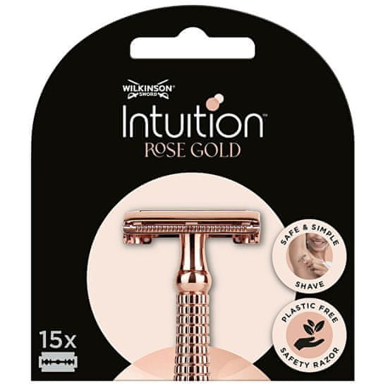 Wilkinson Sword Intuition Double Edge Rose Gold nadomestna britvica (Blades) 15 kos