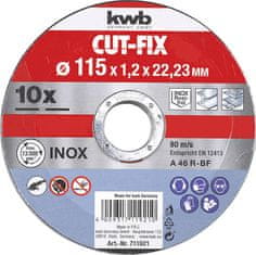 KWB set rezalnih plošč za kovino, 115x1,0mm, 10/1 (49711921)