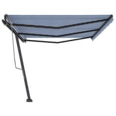 Vidaxl Prostostoječa ročno zložljiva tenda 600x350 cm modra/bela