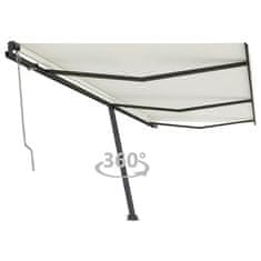 Vidaxl Prostostoječa avtomatska tenda 600x350 cm krem