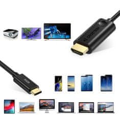 Choetech Adapterski kabel USB tipa C - HDMI 2.0 4K 60Hz 1,8 m črn