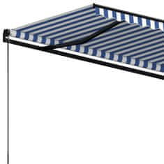 Vidaxl Ročno zložljiva tenda 600x350 cm modra in bela