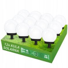 LUMILED 12x Solarna vrtna svetilka LED do zeme ATRIS 10cm