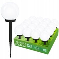 LUMILED 16x Solarna vrtna svetilka LED do zeme ATRIS 10cm