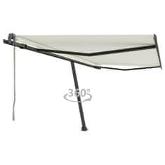 Vidaxl Prostostoječa avtomatska tenda 450x300 cm krem