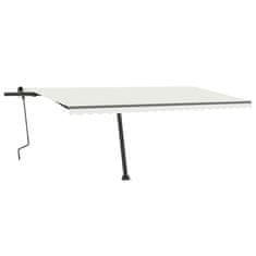 Vidaxl Prostostoječa ročno zložljiva tenda 500x300 cm krem