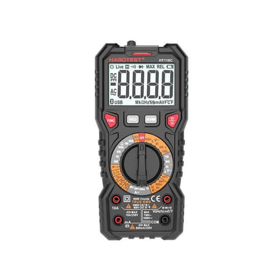 Habotest Digitalni multimeter s svetilko Habotest HT118C, True RMS, NCV, testiranje baterij