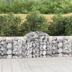 Vidaxl Obokane gabion košare 4 kosi 200x50x80/100 cm pocinkano železo