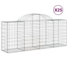 Vidaxl Obokane gabion košare 25 kosov 200x50x80/100 cm cinkano železo