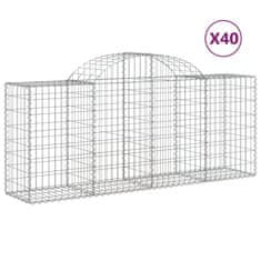 Vidaxl Obokane gabion košare 40 kosov 200x50x80/100 cm cinkano železo