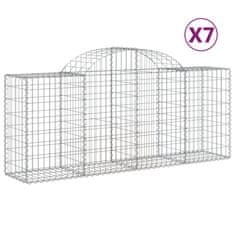 Vidaxl Obokane gabion košare 7 kosov 200x50x80/100 cm cinkano železo