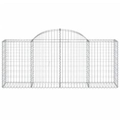 Vidaxl Obokane gabion košare 4 kosi 200x50x80/100 cm pocinkano železo