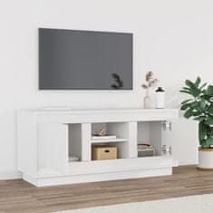 Vidaxl TV omarica bela 102x35x45 cm inženirski les