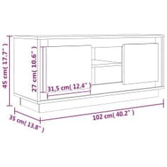 Vidaxl TV omarica betonsko siva 102x35x45 cm inženirski les