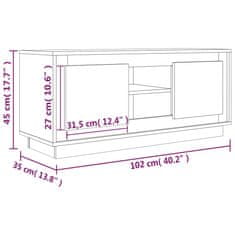 Vidaxl TV omarica črna 102x35x45 cm inženirski les