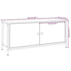 Vidaxl TV omarica z vrati črna 102x35x45 cm inženirski les