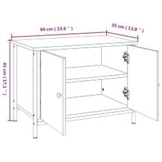 Vidaxl TV omarica z vrati črna 60x35x45 cm inženirski les