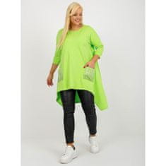 RELEVANCE Ženska bluza asimetričnega kroja velike velikosti EKA limeta zelena RV-BZ-8533.04_398134 Univerzalni