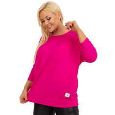 RELEVANCE Ženska bluza z izrezom velike velikosti RIMA temno roza RV-BZ-3770.92_398165 Univerzalni