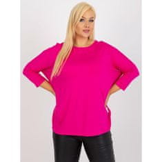 RELEVANCE Ženska bluza z izrezom velike velikosti RIMA temno roza RV-BZ-3770.92_398165 Univerzalni