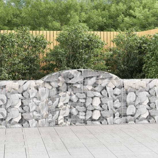 Vidaxl Obokane gabion košare 2 kosa 300x30x80/100 cm pocinkano železo