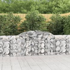 Vidaxl Obokane gabion košare 4 kosi 300x30x80/100 cm pocinkano železo