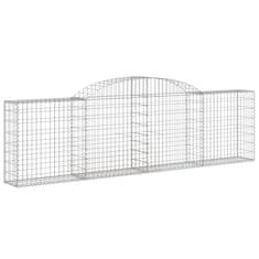 Vidaxl Obokane gabion košare 10 kosa 300x30x80/100 cm pocinkano železo