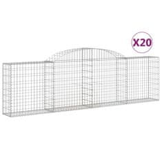 Vidaxl Obokane gabion košare 20 kosa 300x30x80/100 cm pocinkano železo