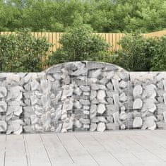 Vidaxl Obokane gabion košare 13kosov 300x30x100/120cm pocinkano železo