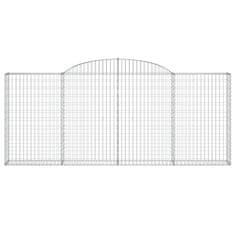 Vidaxl Obokane gabion košare 8 kosa 300x30x120/140 cm pocinkano železo