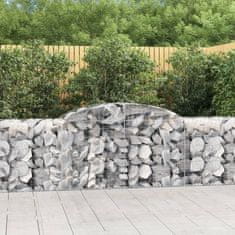 Vidaxl Obokane gabion košare 3 kosi 300x50x80/100 cm pocinkano železo