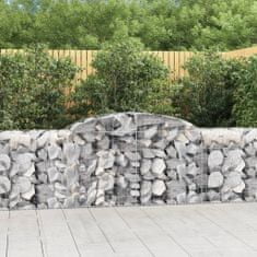 Vidaxl Obokane gabion košare 4 kosi 300x50x80/100 cm pocinkano železo