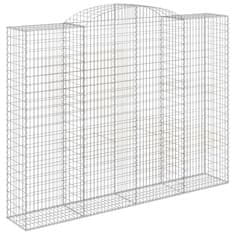 Vidaxl Obokane gabion košare 2 kosa 300x50x220/240 cm pocinkano železo