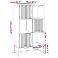 Vidaxl Visoka omara 70x35x125 cm inženirski les