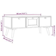 Vidaxl Klubska mizica s predali 80x40x35,5 cm inženirski les