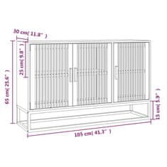 Vidaxl Komoda bela 105x30x65 cm inženirski les