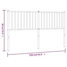 Vidaxl Kovinsko vzglavje belo 150 cm